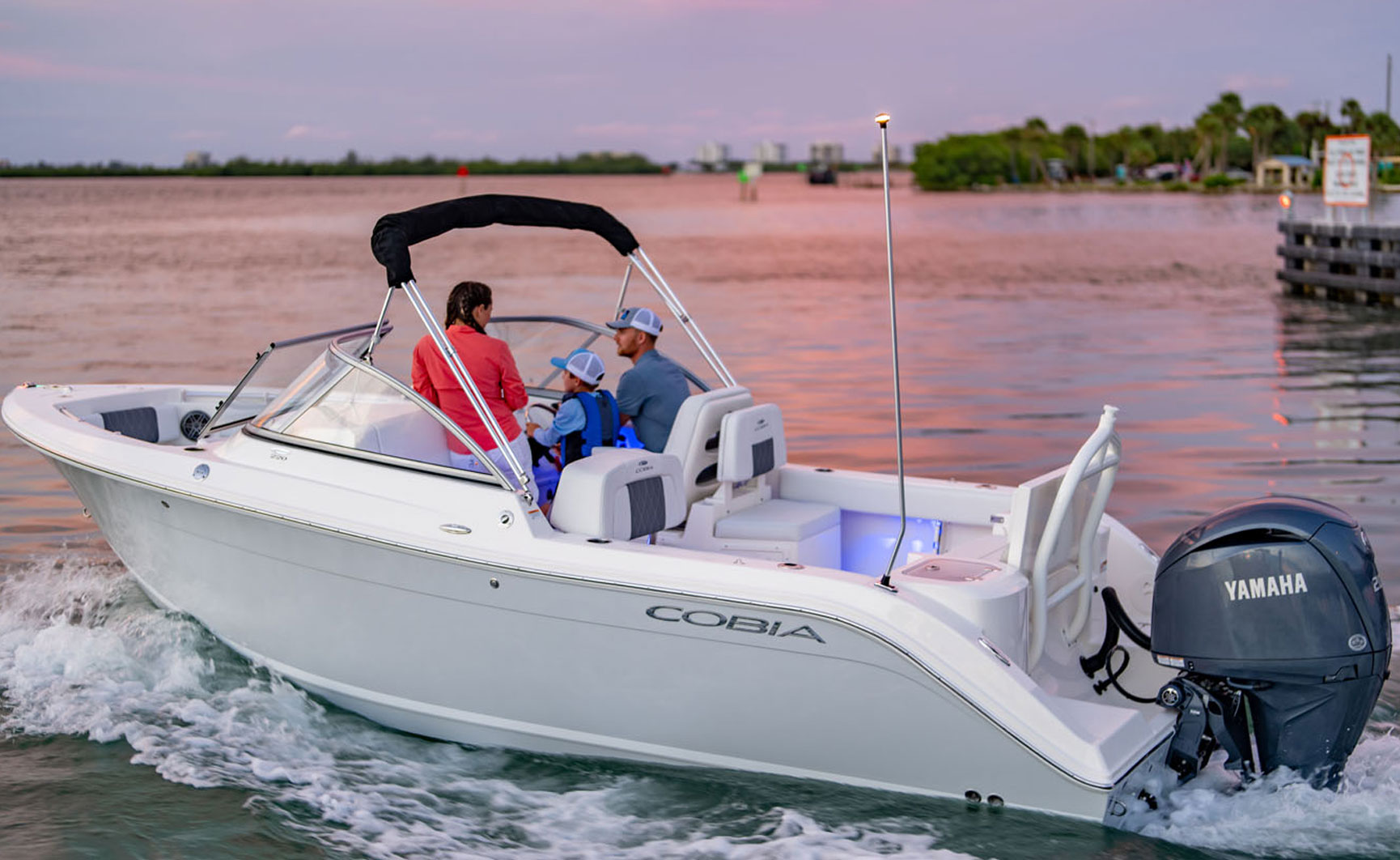 220 DC boat and sunset