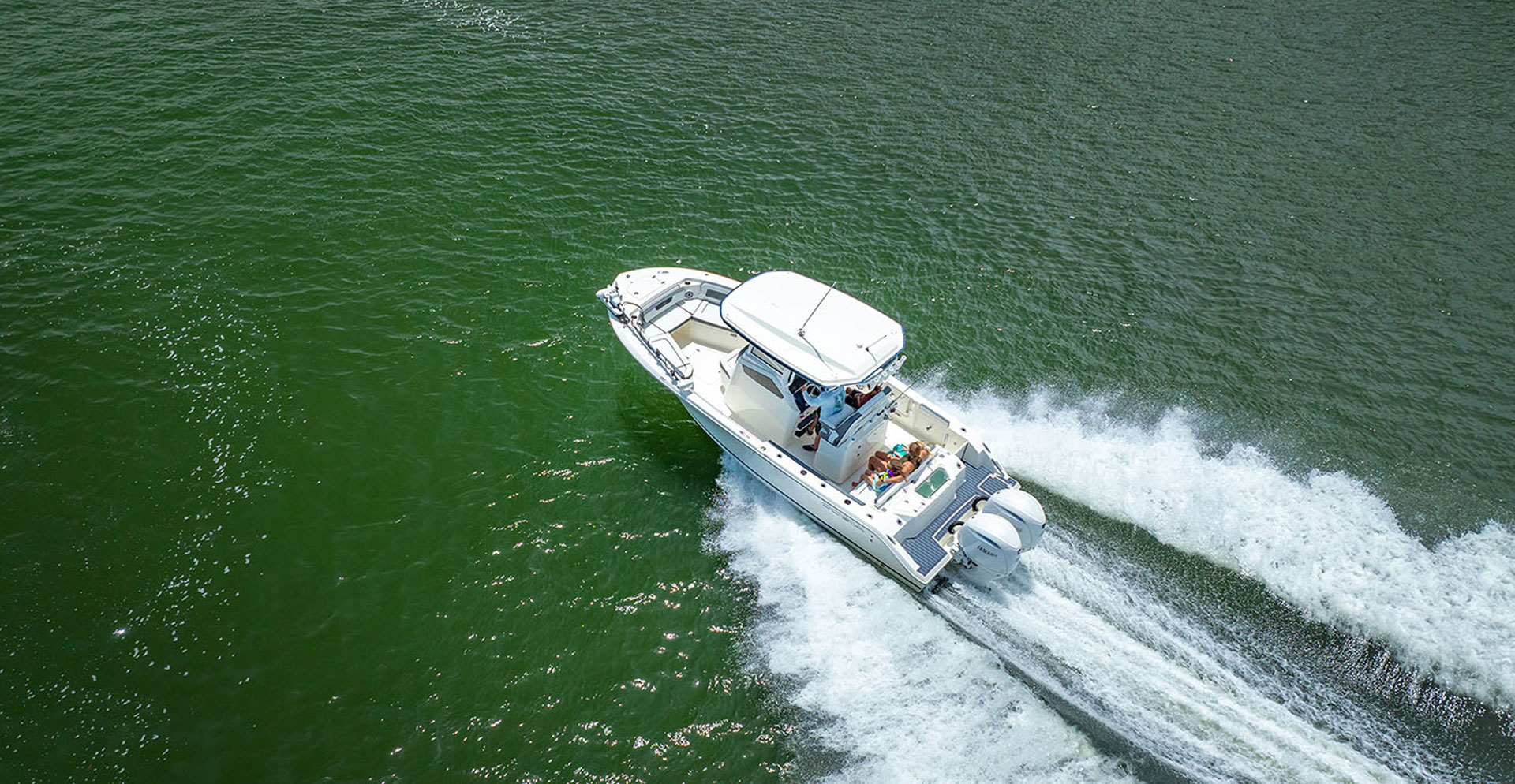 245cc boat in green water
